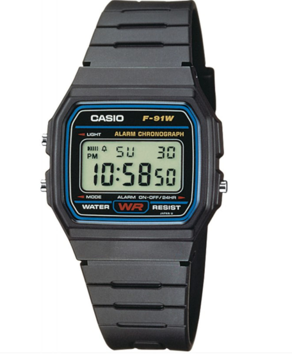 Casio Vintage Digital 33 mm F-91W-1YEG